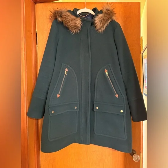 Chateau parka in Italian stadium-cloth wool (J Crew) Sz 22 - Picture 2 of 7